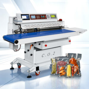 JY-350QCO2 Semi-Automatic Heat Sealer Machine with Laser Gas Filling Vacuum Sealing for Foil Bags Film Industrial Grade