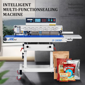 JY-280BP Industrial Dual-Heating Semi-Automatic Plastic Bag Sealer Foil/Film Compatibility Date Printing Inkjet