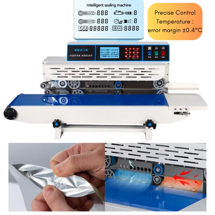 JY-280T Electric Steel Mini Desktop Sealer Printer Included Foil Can Packaging Machine Food Beverage Textiles Paper Bags Film Pouch - Image 2